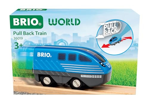 BRIO World “ 36019 Pull Back Train Toy Train for Kids Aged 3 Years Up